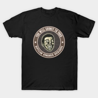 Reptilian Humanoid Overlord v3 T-Shirt